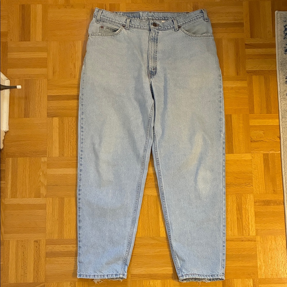 1998 Vintage Levi's 560 Light Blue Relaxed Tapered Fit Jeans Sz 35